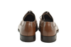 Astor in Chestnut brown Weinheimer leather derby shoes with classic cap-toe design, Goodyear welted and handcrafted for refined style.