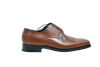Astor in Chestnut brown Weinheimer leather derby shoes with classic cap-toe design, Goodyear welted and handcrafted for refined style.