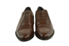 Denver in Chocolate brown Oxford shoes with brogue cap-toe design in full-grain leather, Goodyear welted and handcrafted in Portugal for classic elegance.