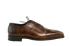 MC Chelmer brown Oxford shoes with brogue detailing in Museum Calf leather, Goodyear welted and handcrafted in Portugal on a chisel last.