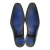 Featuring our blue leather sole .